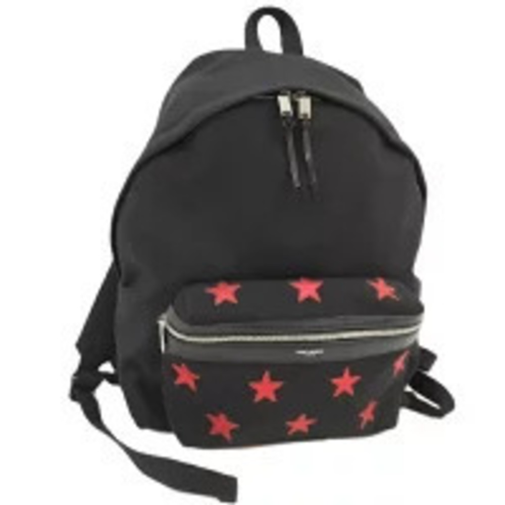 SAINT LAURENT Backpack Canvas Black